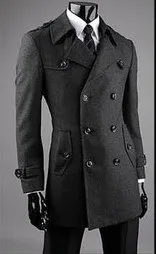 Новое поступление, мужское шерстяное пальто, верхняя одежда, очень большой Тренч, тучная мужская куртка размера плюс s m l xl XXL. 3XL. 4XL. 5XL. 6XL. 7XL. 8XL. 9XL - Цвет: dark gray