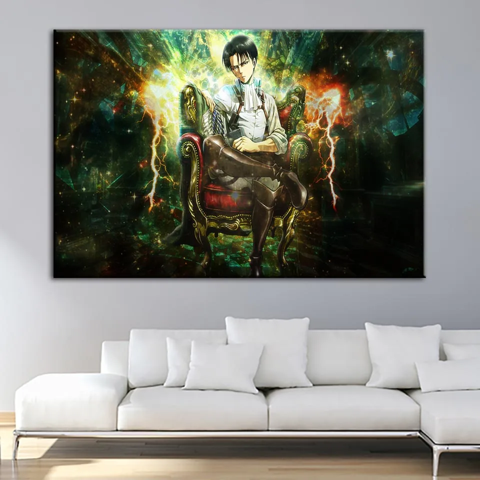 

HD Prints Pictures Home Decoration Attack On The Giant Paintings Animation Canvas Modular Poster For Bedroom Wall Art Framework
