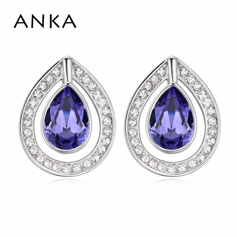 

original design 2014 Austria crystals earrings for women fashion 18K White glod Plating jewelry wholesale #110834