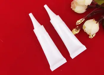 

free shipping 5ml/g 50pcs/lot white plastic soft tube,empty cosmetic packaging,eye cream gel packaging tube sample containers