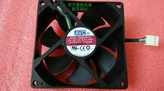 Оригинальный AVC 90*90*25 DS09225R12H DC12V 0.41A 4 проводной контроль температуры|chassis fan|cpu fan4 wire