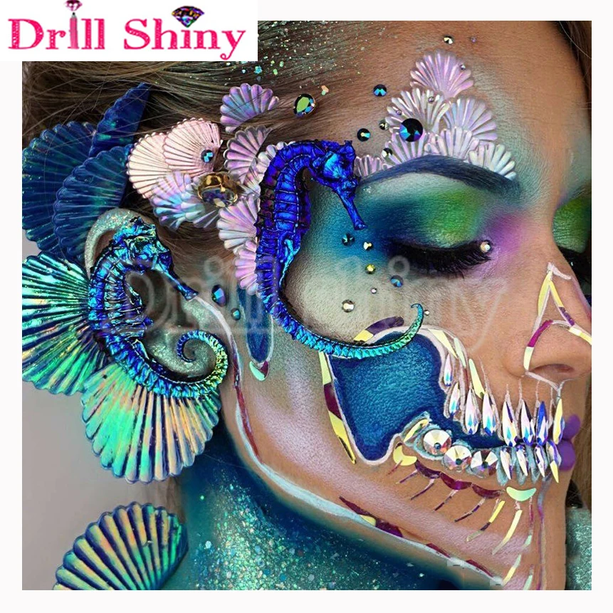 

Full Square/Round Drill 5D DIY Diamond embroidery "beauty skull" Diamond Painting Cross Stitch Rhinestone Mosaic Home Decor