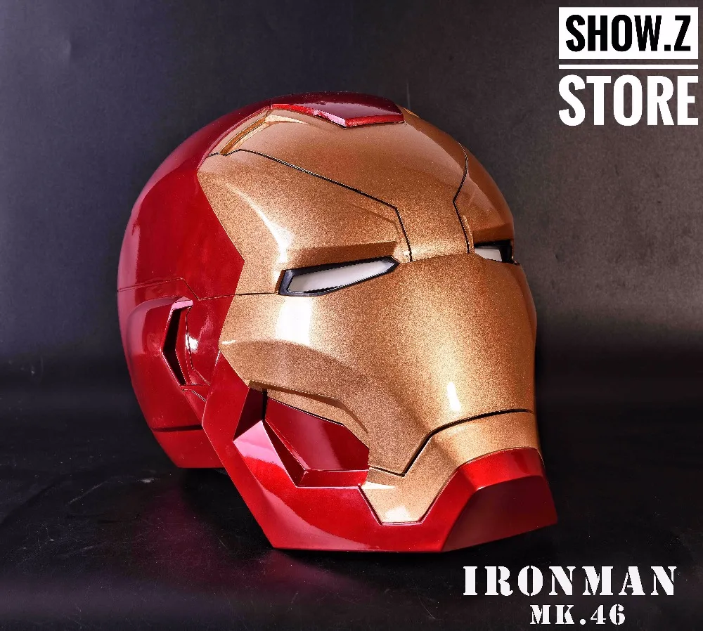 [Remote Version] Cattoys 1:1 Full Scale Iron Man Wearable ABS Helmet Mark 46 Mark 46 MK46 Mask Replica with LED Light