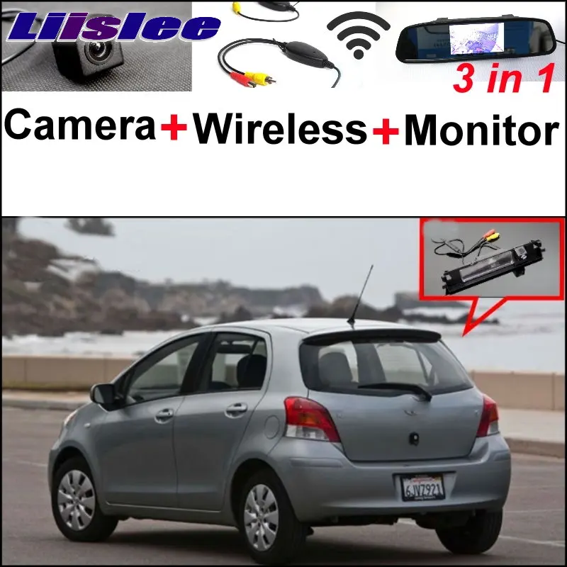 Liislee Special Rear View Camera+Wireless Receiver + Mirror Monitor Parking System For TOYOTA Yaris Vitz Hatchback MK2 2005~2013