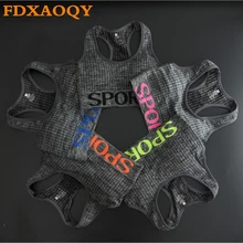 FDXAOQY Для женщин буквенный принт нижнее белье, бесшовное нижнее белье, ударопрочный спортивный бюстгальтер Фитнес Спортивная спортивный жилет укороченный топ