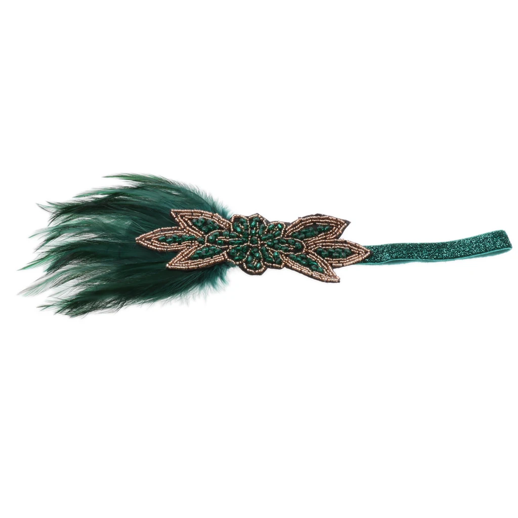 Feather Headband Gatsby 1920s Flapper Fascinator Party Bridal Prom Headpiece