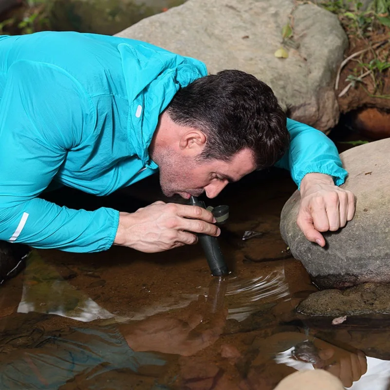 Having varied uses personal water filter straw for traveling hunting for military emergency survival equipment Having varied uses personal water filter straw for traveling hunting for military emergency survival equipment