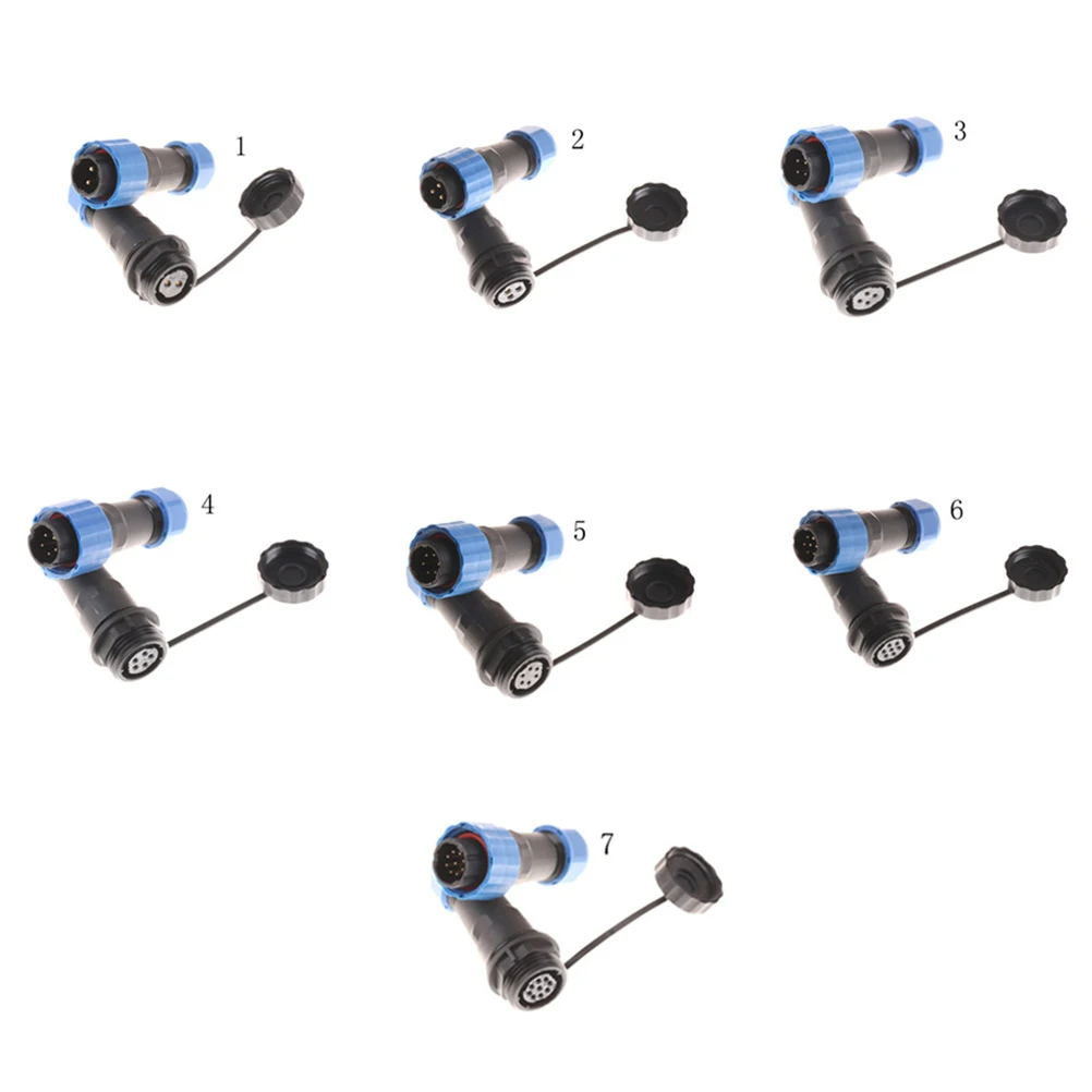 Plug & Socket Male And Female 2 3 4 5 6 7 9 Pins Power Cable Connectors Waterproof Connector SD16 Type IP68 Cable Connector