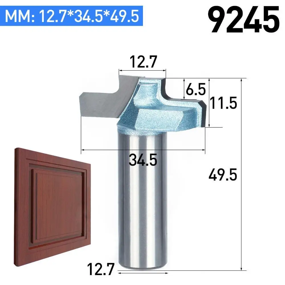 HUHAO 1/" хвостовик 2 флейты Концевая фреза для дерева Вольфрамовая сталь двери шкафа нож деревообрабатывающий инструмент фреза - Длина режущей кромки: 9245