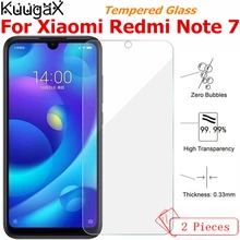 2 шт., закаленное стекло для оригинального Xiaomi Redmi Note 7, 4 ГБ, 64 ГБ,, 9 H, защита экрана смартфона, пленка на закаленный дисплей