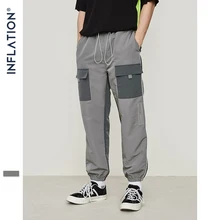INFLATION, Мужская Уличная одежда в стиле хип-хоп, модные брюки-карго с несколькими карманами, повседневные штаны, мужские шаровары, штаны для бега, 9342S