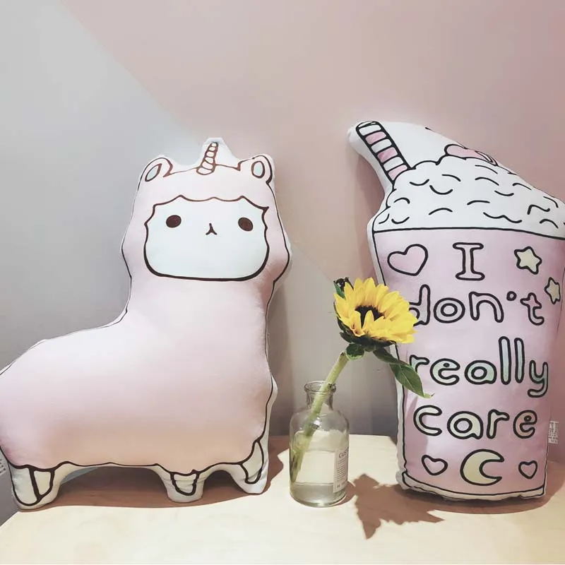 Lucky Boy Sunday 2018 New Ins Unicorn Rabbit Alpaca Animals Stuffed Plush Toy Creative Pillow Cushion Birthday Gift For Girls
