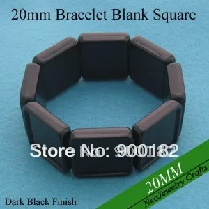 

20MM Square Shaped Stretch Acrylic Blank Bracelets For Custom Photo Jewelry Making