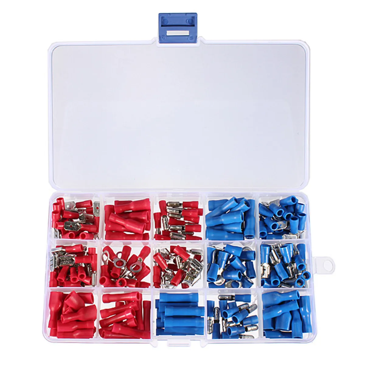 

200pcs Insulated Assorted Electrical Wire Terminal Crimp Connector Spade Set Tube