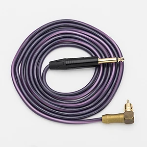 1 тату крючок линия тату машина RCA Интерфейс линия силиконовые скольжения длина 2,4 метров Диаметр 5 метров Высокое качество - Цвет: Фиолетовый
