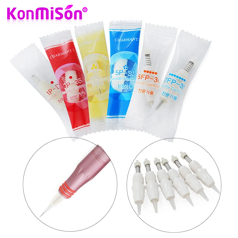

KONMISON Makeup Tattoo Needles Pen For Digital Professional Permanent Makeup Charmant Machine Cartridge Needle 1P 3P 5P 5FP 7FP