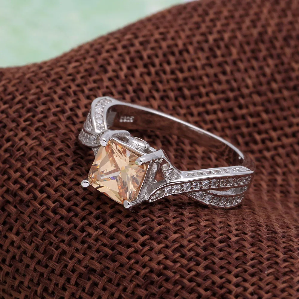 Hainon 30%, роскошное свадебное Помолвочное кольцо для женщин, мужчин, серебро, заполненное цветом, украшения для пальцев, голубое шампанское, циркон, кольцо, подарки