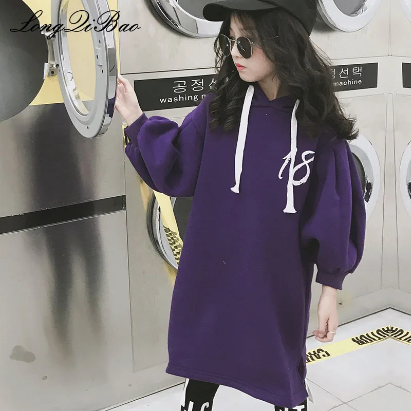 

Baby girl cotton plus velvet sweater 2018 winter new Korean version of the front and back of the 18 long sleeve hoodie jacket