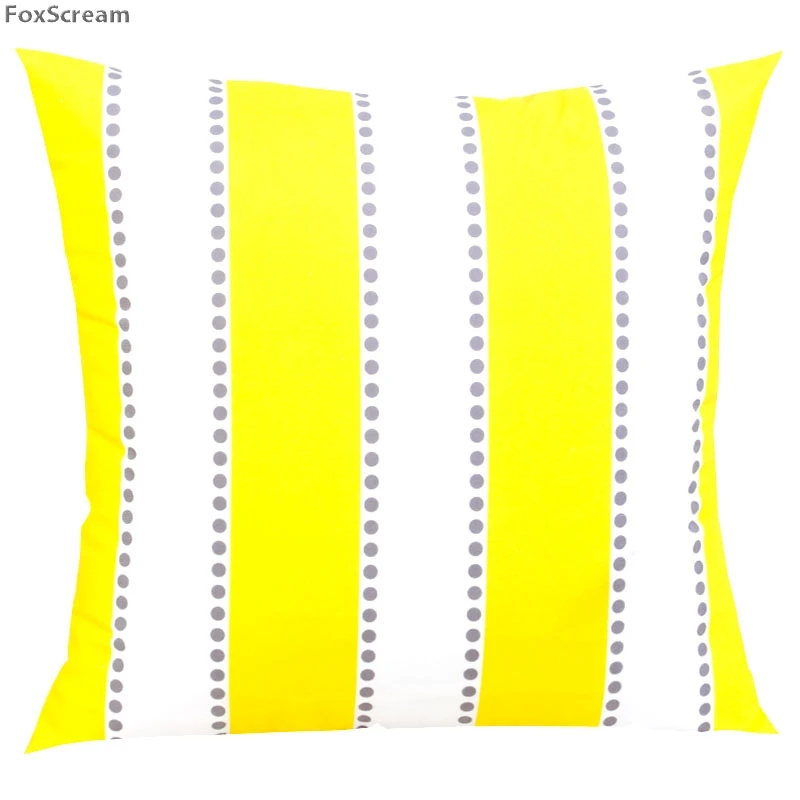 Декоративные Чехлы для подушек в скандинавском стиле, желтый, серый, геометрический чехол для подушек, домашний декор, черно-белые однотонные подушки для дивана, 45x45 см - Цвет: S 45x45cm