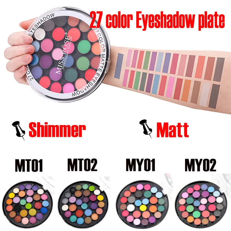 

27 Color Glitter Eyeshadow Palette Make up Shimmer Pigmented Eyeshadow Cream Makeup Waterproof Brighten Eye Shadow Cosmetic
