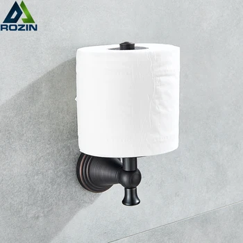 

Black Paper Holder Brass Wall Standing Toilet Roll Paper Rack Bar Wall Mounted Rotate Towel Bar Bathroom Towel Ring