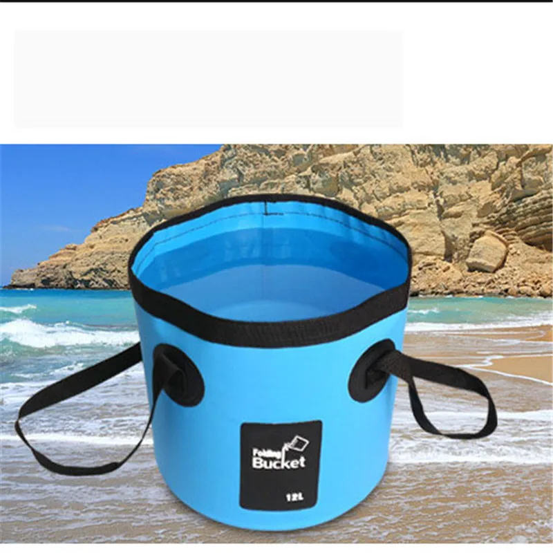 12L/20L nueva plegable al aire libre Cubo de lavado lavar vajilla barril camping telescópica pesca barril bolsa de artes de pesca