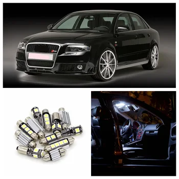 

12pcs White Canbus Car LED Light Bulbs Interior Package Kit For 2001-2004 AUDI A4 B6 8E Map Dome License Plate Lamp Error Free