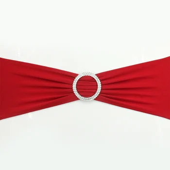 

500pcs High Quality Lycra Chair Band with Buckle Spandex Chair Sash For Wedding Chair Cover Decoration