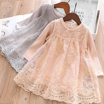 

5250 Princess Lace Toddler Baby Girl Dresses 2019 A-line Spring Party Wedding Kids Dresses For Girls Wholesale baby girl clothes