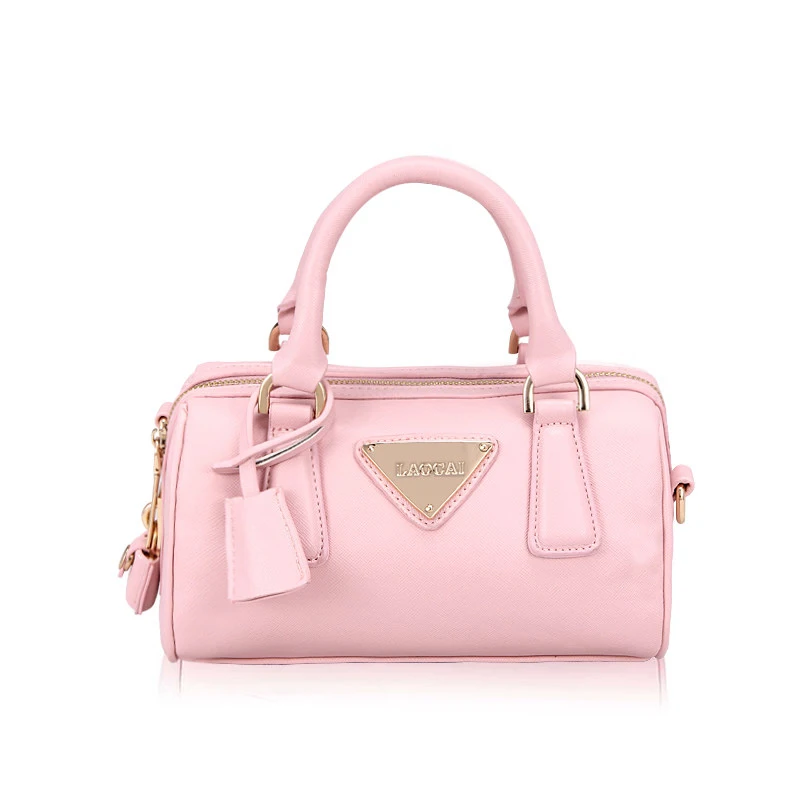 Fashion Boston Bag Trendy Barrel Shaped Women font b Handbag b font Stylish Designer PU Leather