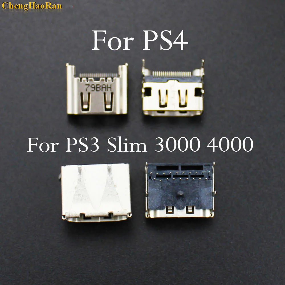 

ChengHaoRan For Playstation 3 4 PS3 Slim CECH-3000 3001 HDMI For PS4 Pro HDMI Port Socket Interface Connector Replacement parts