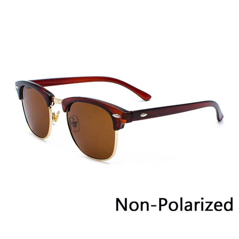LEONLION новые модные поляризационные солнцезащитные очки без оправы для мужчин и женщин, брендовые дизайнерские солнцезащитные очки с полуоправой, Классические солнцезащитные очки Oculos De Sol - Цвет линз: BrownBrown