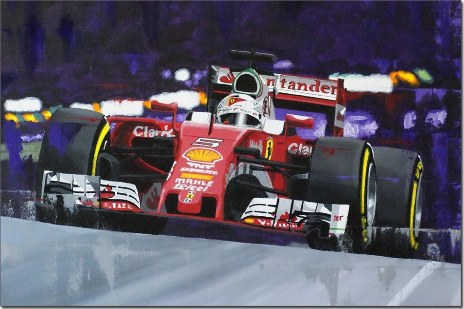 

Wall Art Canvas Painting HD Prints Home Decor Vettel in Monaco 1 Pieces Modular Cuadros Pictures Living Room Artwork Posters