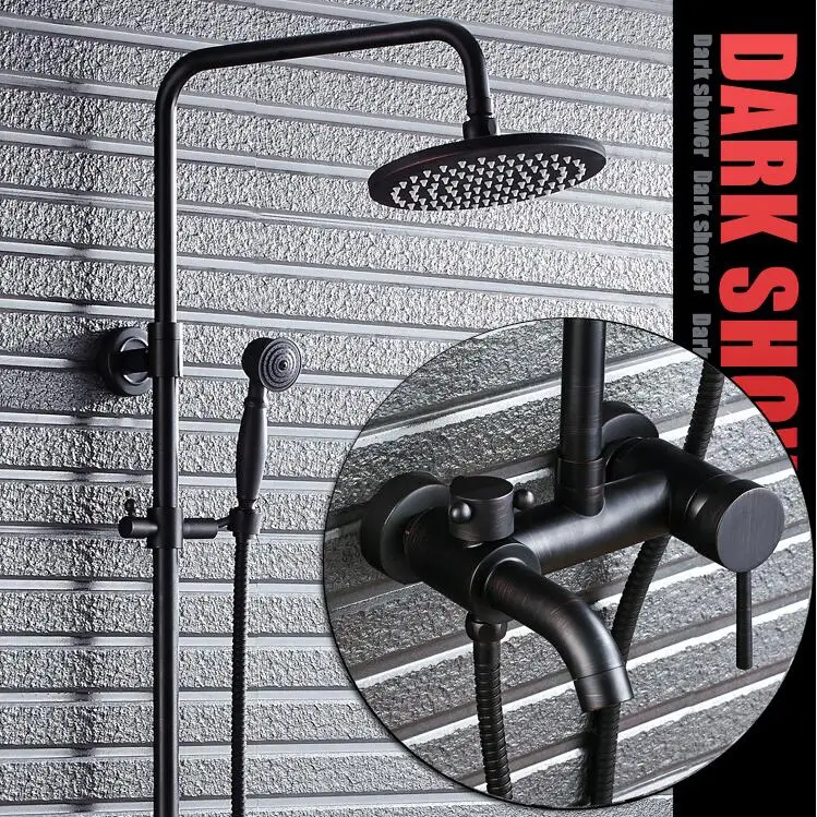 ORB Отделка ванной душ комплекты на стену ванной смеситель для душа с горкой Бар открытые Душ кран с Handshower h9676