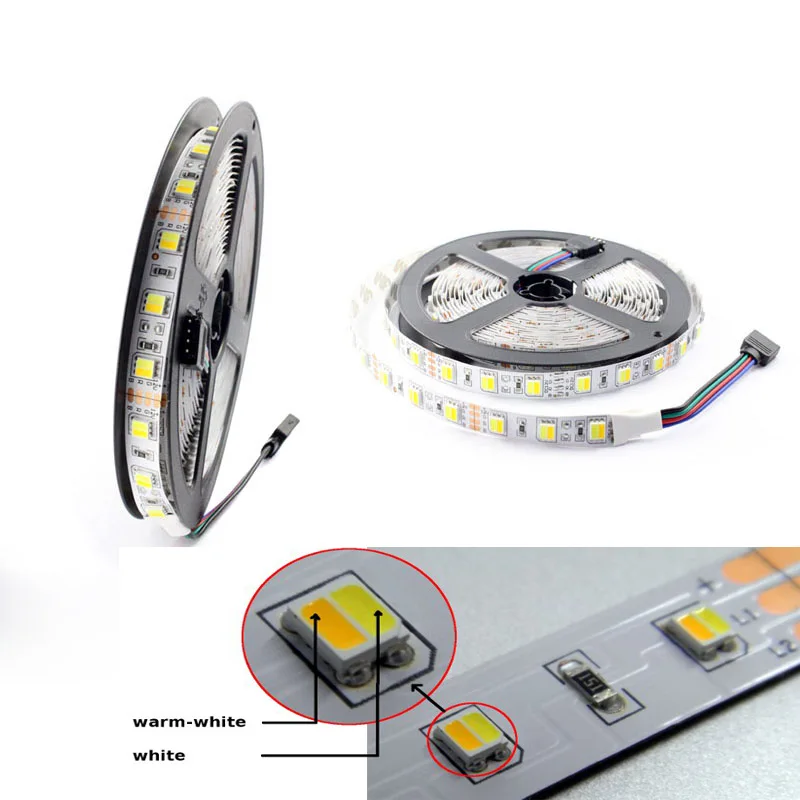 

5M CCT flexible led strip light+one CCT controller+one adapter+one RF CCT remote control color temperature and brightness