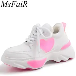 MSFSIR Лидер продаж плюс Размеры Для женщин кроссовки Повседневное модная спортивная обувь для Для женщин спортивная ходьба женские