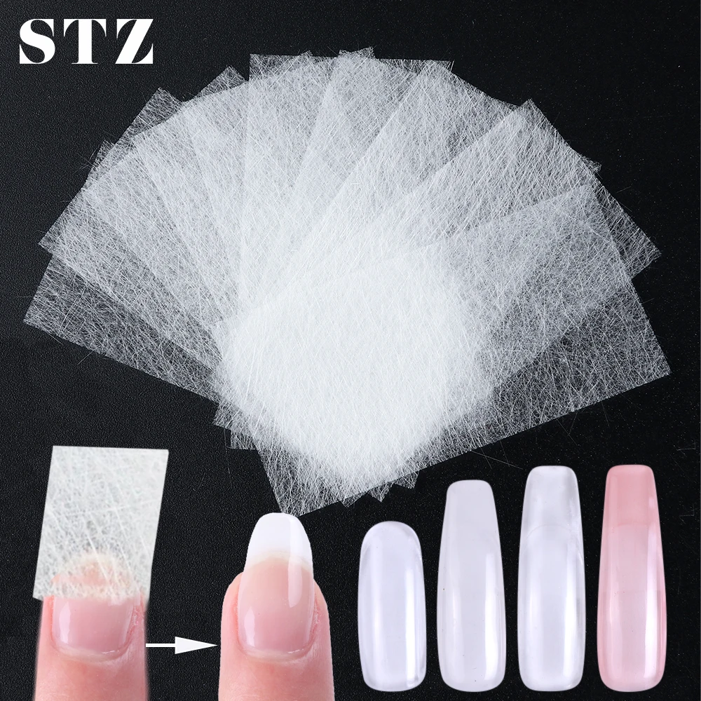 

STZ 10pcs Non-woven Silks For Nail Extension Fiber Glass Quick UV Gel Building Nail Art Forms Fibernails Manicure Tool Set #1507