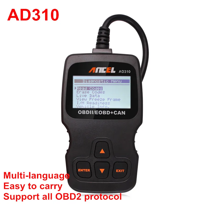 ANCEL AD310 OBD2 EOBD CAN Engine Code Reader OBDII Scanner Auto Diagnostic Tool cheaper than VS890