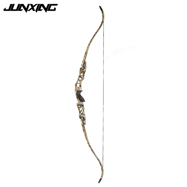F166 Recurve Bow 30 60 lbs Length 64 inches in Camo with riser limbs