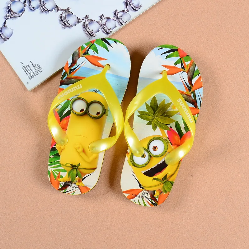 

2018 Baby Shoes Summer Spring Children Girl's Elsa Sandals Flip Flops Big Girl Cartoon Flip Flops Boy Kids Child Flip Beach Wear
