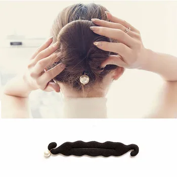 

Hair Tool Styling Accessories Hair Magic Sponge Clip Faux Pearl Bun Curler Twist