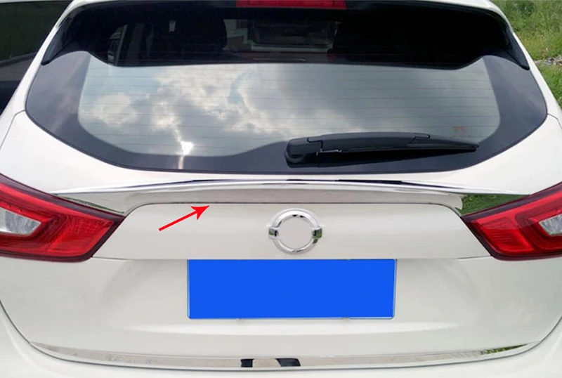For-Nissan-Qashqai-Dualis-J11-Rear-Door-Trim-Rear-Car-Trunk-Spoiler-Cover-Sticker-Wing-Styling
