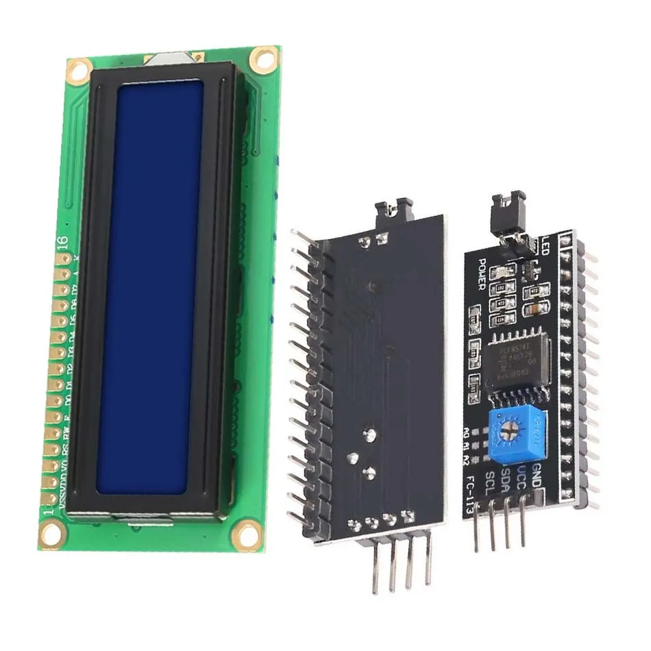 Модуль LCD1602 1602 синий зеленый экран 16x2 символа ЖК-дисплей модуль HD44780 контроллер