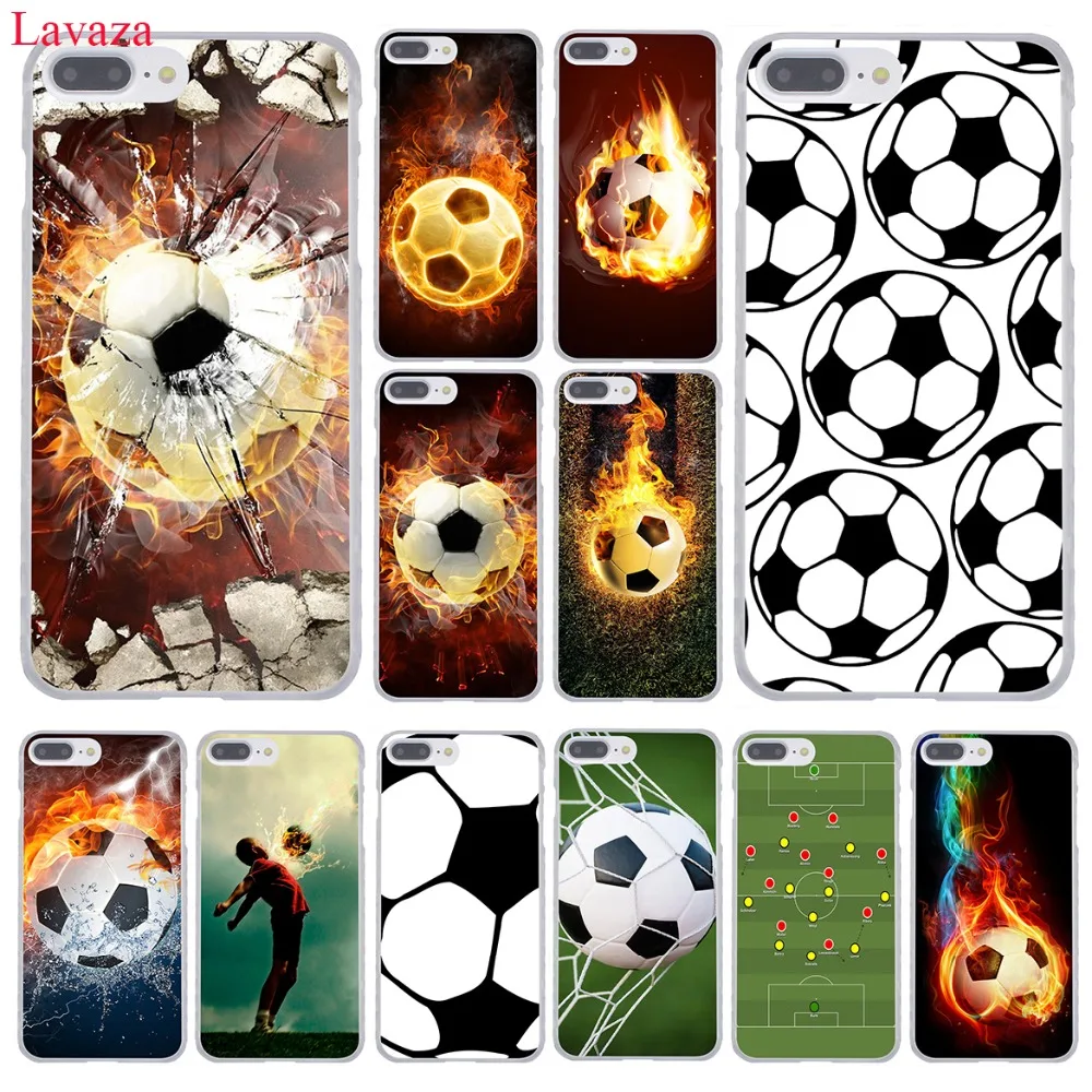 Lavaza Fire Football Soccer Ball Hard Phone Case for Apple iPhone XR XS Max X 8 7 6 6S Plus 5 5S