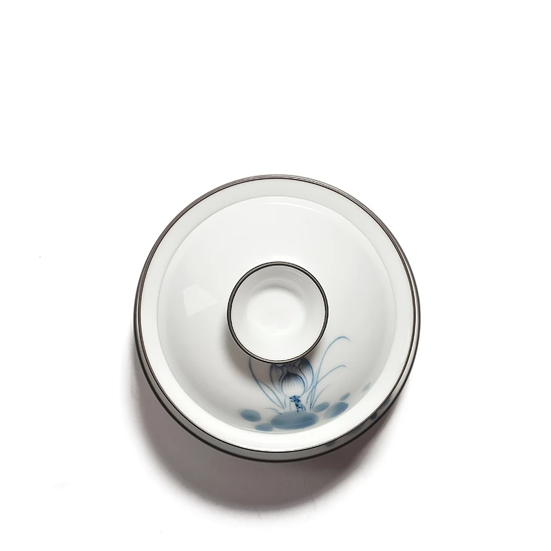 PINNY Hand Painted Ceramic Tea Set High Quality White Porcelain Gaiwan Chinese Tea Service Porcelain Cup HandMade Teapots