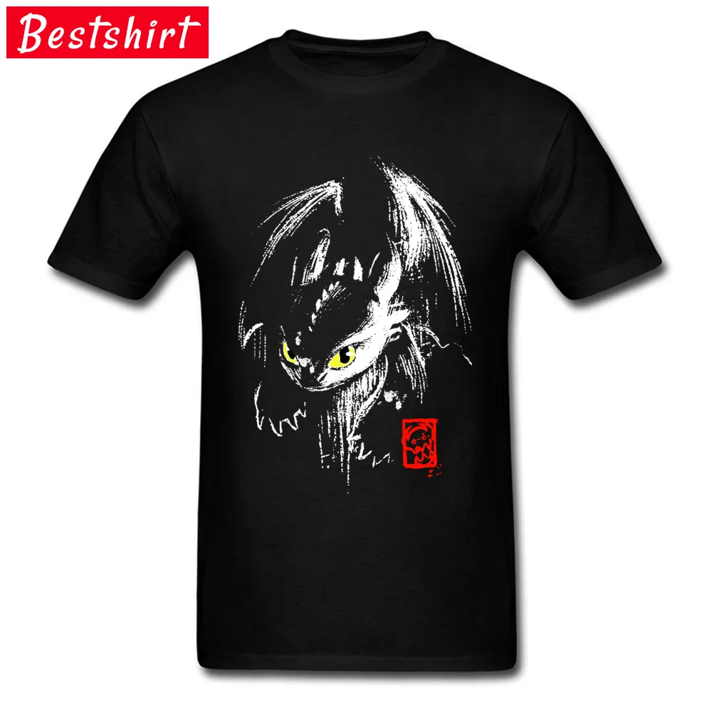 Short Sleeve Tees O-Neck Pure Cotton Youth T Shirt How-to-Train-Your-Dragon-Toothless- Leisure Tee Shirt New Coming How-to-Train-Your-Dragon-Toothless- black