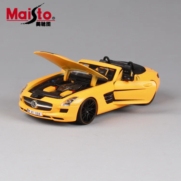 1:24 автомобиль изготовленный методом литья под давлением модели mkd3 коллекция сплава транспортных средств спортивные автомобили игрушки для детей подарок на день рождения Benz SLS AMG модифицированные автомобили