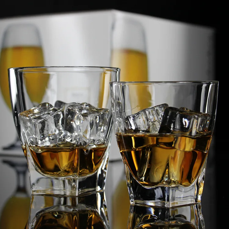 6 pieces pack Unleaded glass thick bottom whisky cup Hotel brandy cup