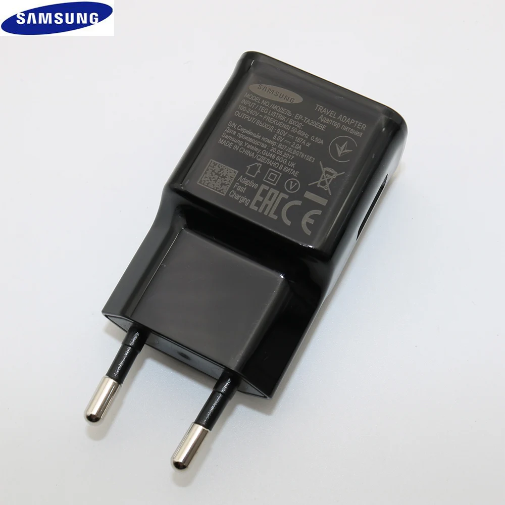 

Original Samsung Charger for Samsung Galaxy S9Plus S8 Plus Note8 Travel Charger with Type-C Cable EU Plug Adaptive Fast Charging