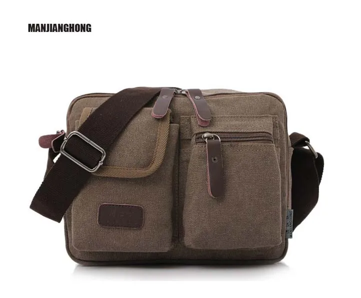

Brand washed canvas men's messenger bag Retro casual men bag Universal quality good simple student shoulder bag free shipping